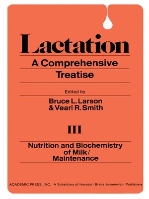 cover image of Nutrition and Biochemistry of Milk/Maintenance